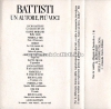 BATTISTI - UN AUTORE, PIÚ VOCI